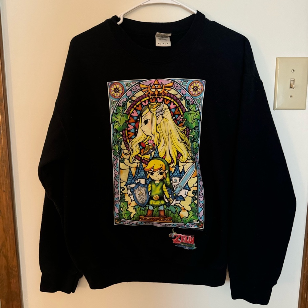Legend of Zelda Windwaker Stained Glass Hoodie Size Medium
